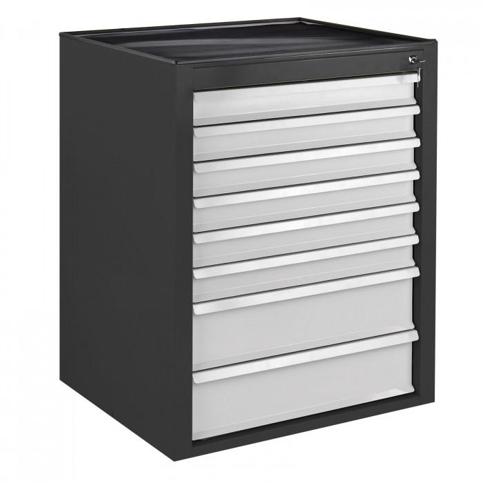 Armoire servante Mammut 8 tiroirs – Gris/Anthracite