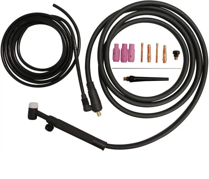 Torche TIG GX10/GX140 4 mètres – TIG tige tungstène 1,6 mm + buses