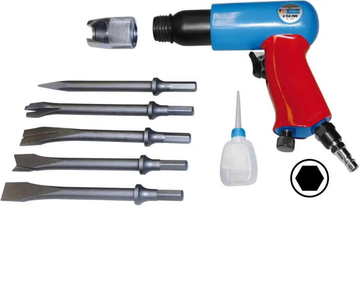 Marteau Burineur pneumatique air comprimé professionnel + accessoires
