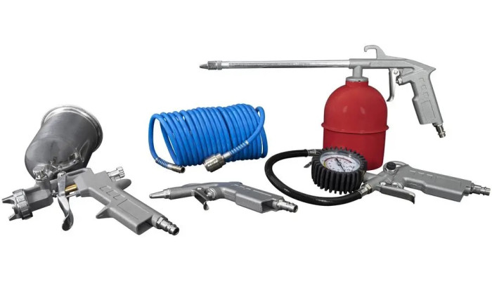 Outils pneumatiques en métal pour compresseur set de 5 pièces