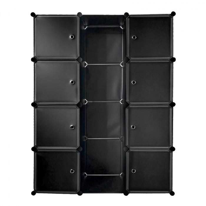 Etagère Rayonnage 12 casiers – Noir