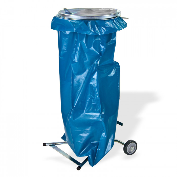 Support de poubelle mobile pour sac jusqu&rsquo;à 120 L