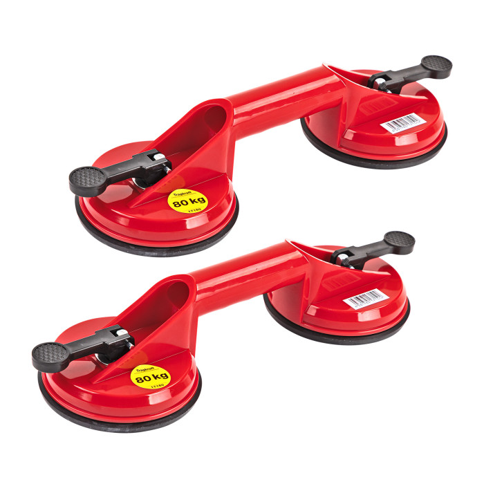 Lot de 2 ventouses – charge 80 kg – Manutention/ Débosselage/ Chantier