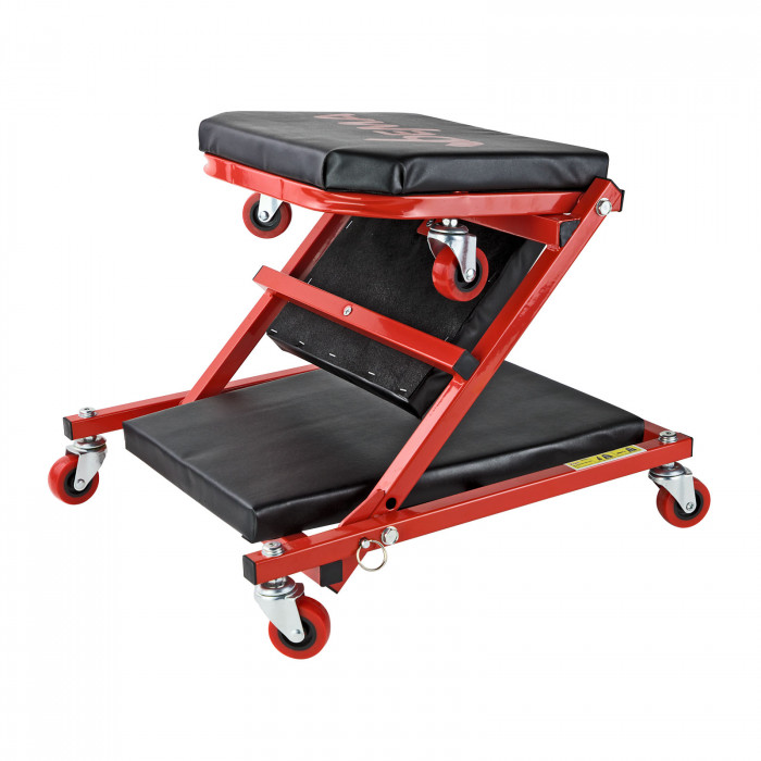 Chariot de mécanicien et tabouret d&rsquo;atelier 2 en 1