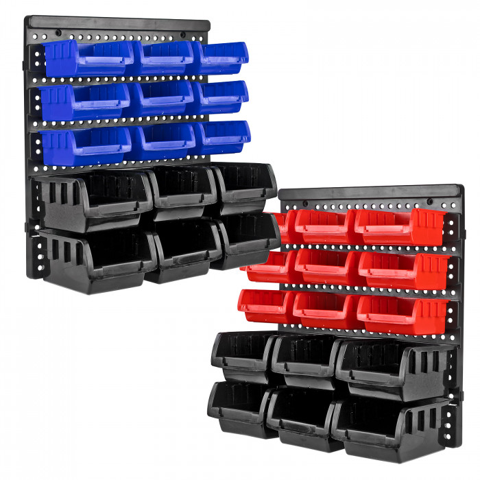 Bacs à bec – Bacs de rangement 30 pièces – avec fixation – KSR30