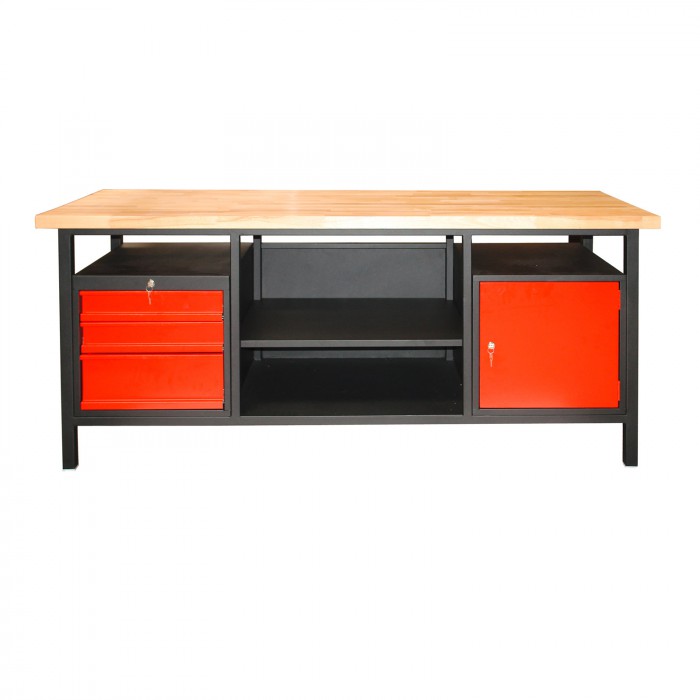 Etabli 200 cm – 3 tiroirs – 1 porte
