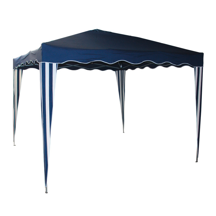 Tonnelle / Pavillon pliable en aluminium bleu 300 x 300 x 260 cm