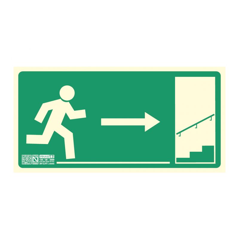 Implaser EV261N Panneau de sortie de montée d&rsquo;escalier droit…