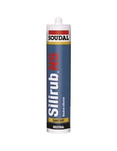 Mastic silicone sanitaire silirub NS300 ml transparent – SOUDAL