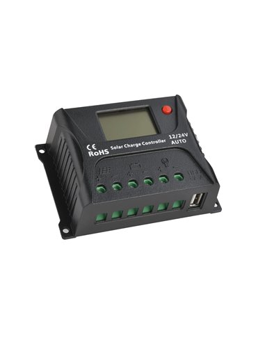 Régulateur de charge solaire PWM 12V/24V 20A