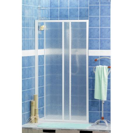 PORTE DE DOUCHE COULISSANTE 112/117 BLANC P03