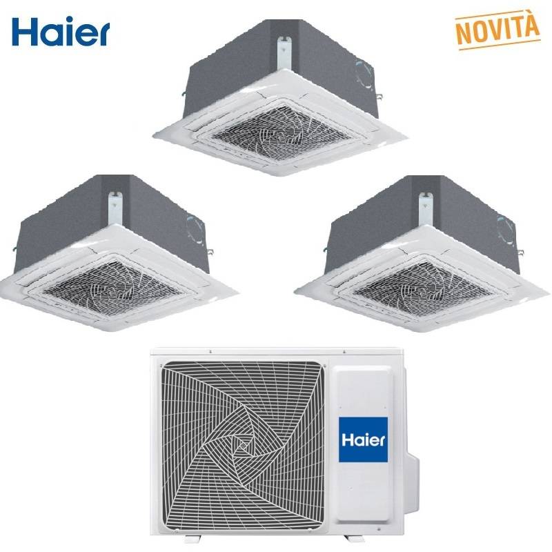 Climatiseur cassette split Haier Trial 700 R-32 12 000 + 12 000 + 12 000 BTU avec option Wi-Fi 4U75S2SR5FA