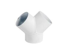 Raccord en Y en aluminium peint – SYSTÈME DE CONDUITS D&rsquo;AIR CHAUD POUR POÊLES