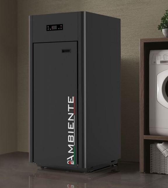 Chaudière à granulés haute efficacité AmbienteAC22 de 20,5 kW avec fonction de production d&rsquo;eau chaude sanitaire