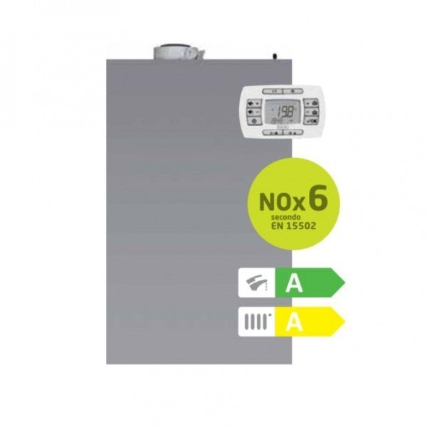 Chaudière à condensation au méthane encastrable Baxi Luna Air 24 kW, code A7736261 – Fournie avec kit d&rsquo;évacuation des fumées