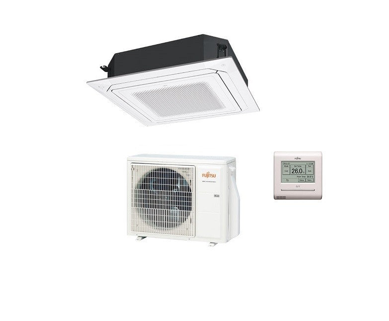 Climatiseur cassette General Fujitsu à flux d&rsquo;air circulaire, R-32, 36 000 BTU, AUXG36KRLB + commande tactile
