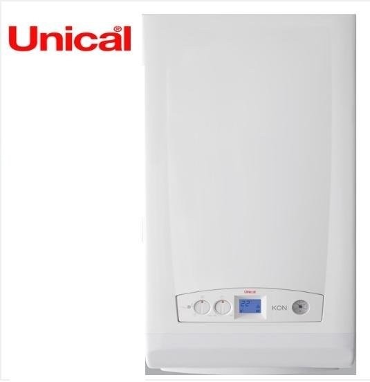 Chaudière à condensation au méthane Unical KonM Inc 24 kW avec kit d&rsquo;évacuation des gaz de combustion